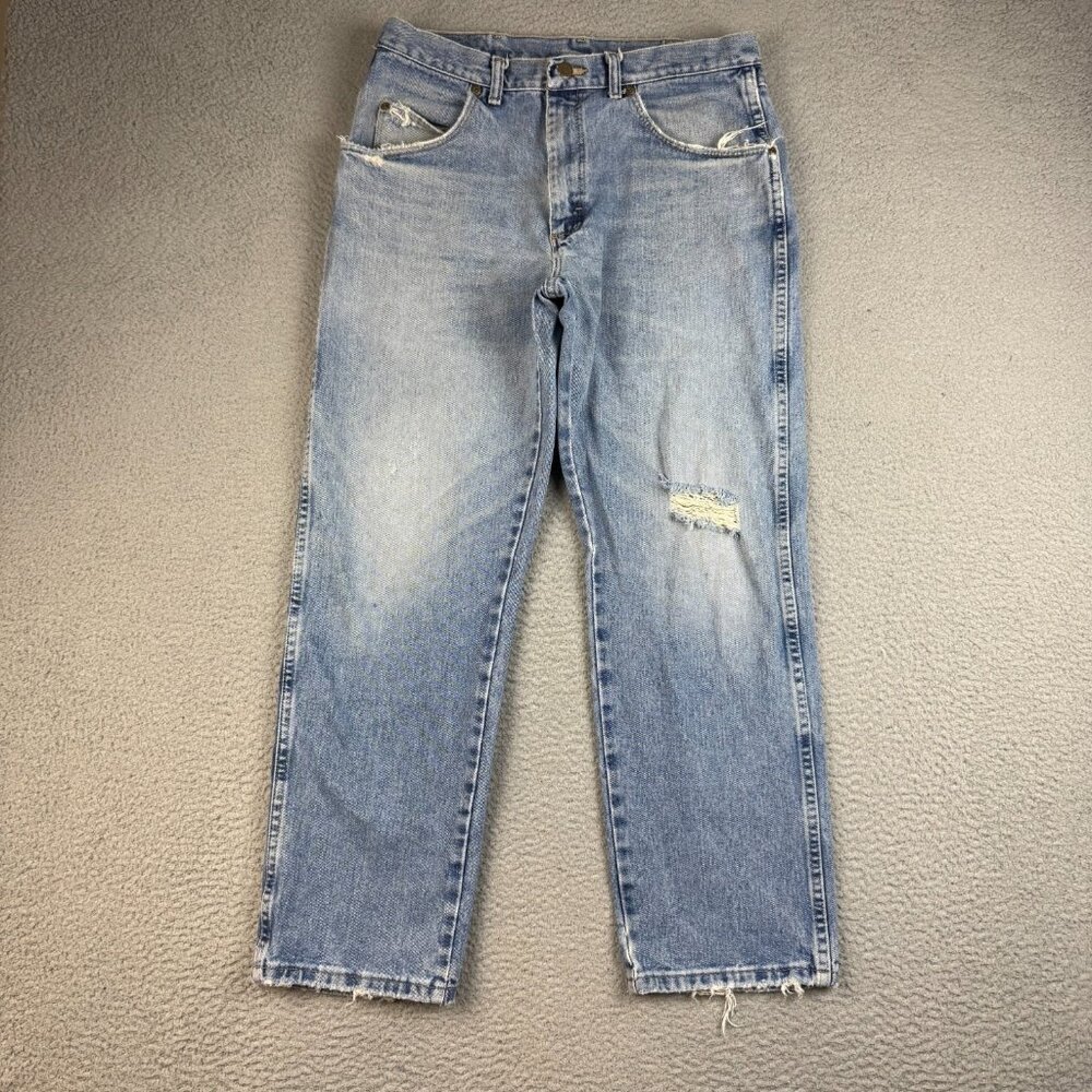 Wrangler Jeans Mens 34x30 Relaxed Rugged Workwear GREAT FADE Chore Ranch Rodeo‎